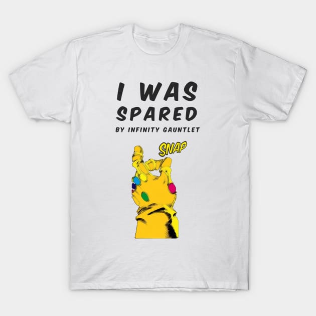 Infinity gauntlet snap (spared, with gauntlet) T-Shirt by AshotTshirt